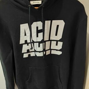Tim Coppens Black Hoodie with White Label Lg Excellent